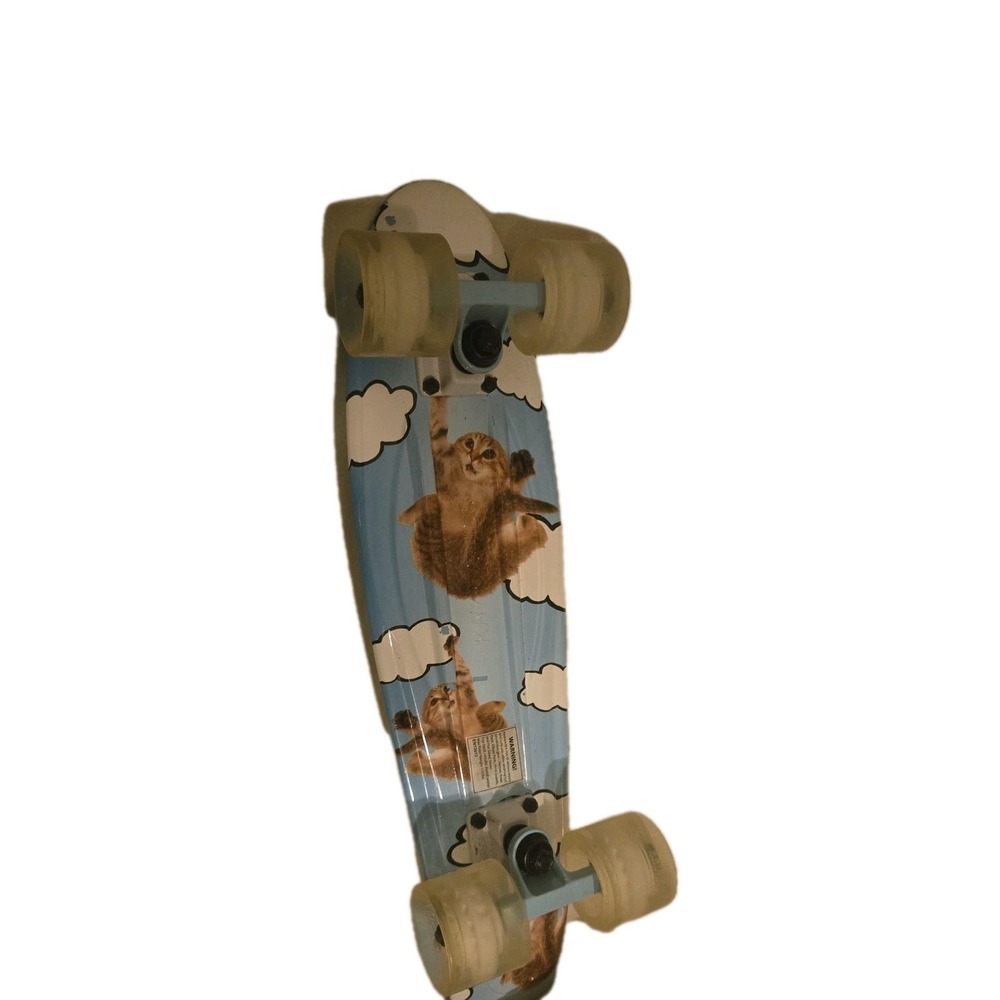 Kryptonics Skateboard Kids 22.5x6 Blue Good Sky-Cats Vintage Cruiser